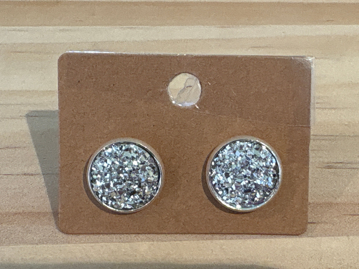 Faux Druzy Stud Earrings