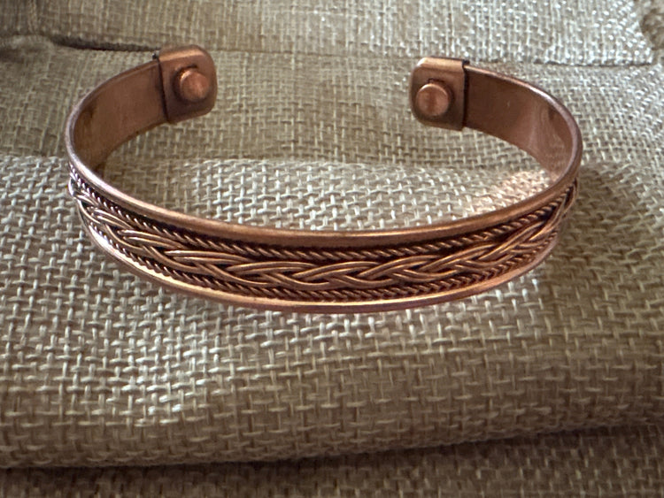 Braided Thin Copper Cuff