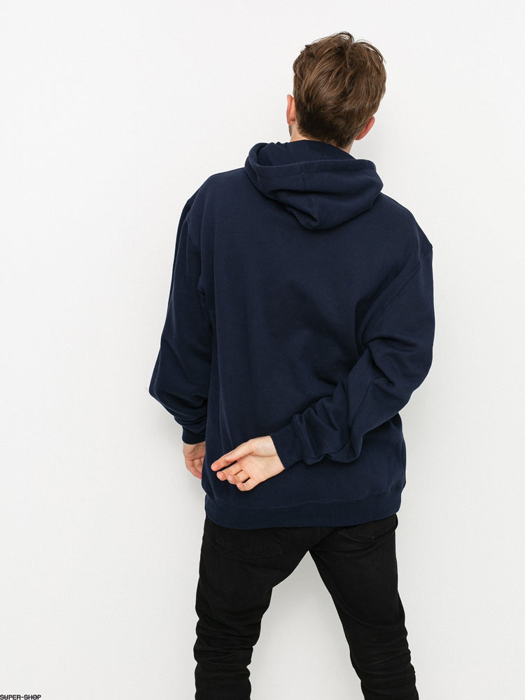 Main Block Es Navy Fleece Hoodie Sz Small Left SALE