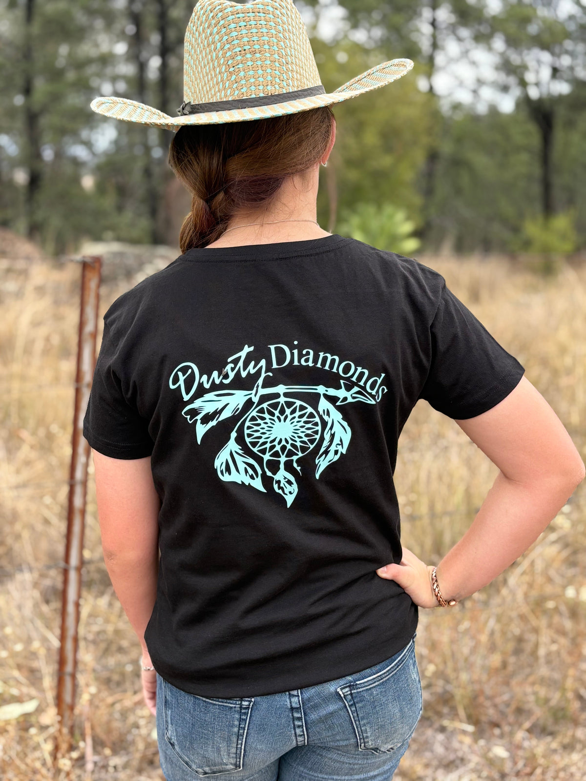 Dusty Diamonds Black Glow Logo Shirt