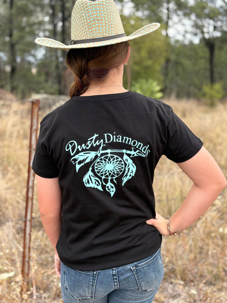 Dusty Diamonds Black Glow Logo Shirt