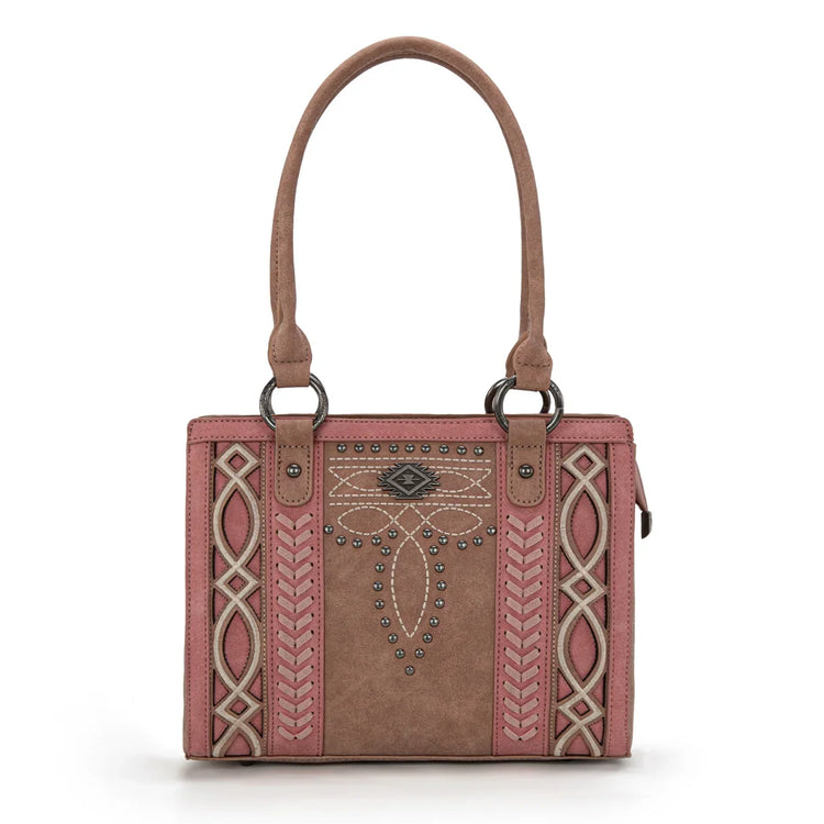 Montana West Pink Cut Out Collection Tote Handbag