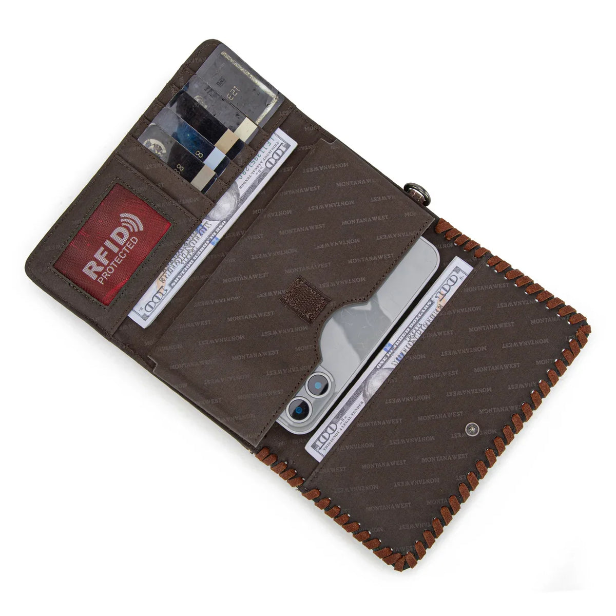 Montana West Tan Concho Collection Wallet
