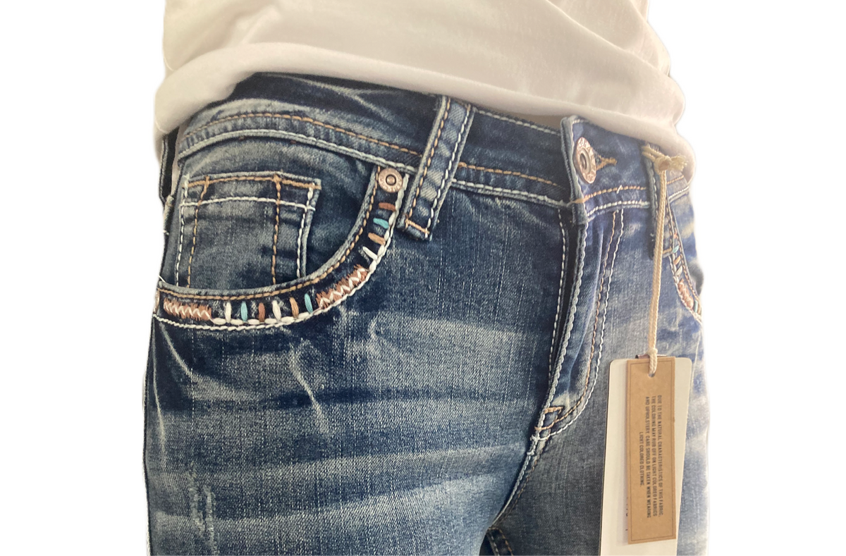 Horse Shoe Dreamcatcher Charme Midrise Easyfit Bootcut Jeans US32 SALE