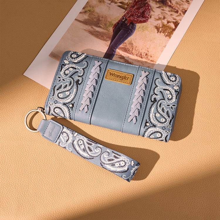 Wrangler Jean Braided Paisley Bandana Wallet