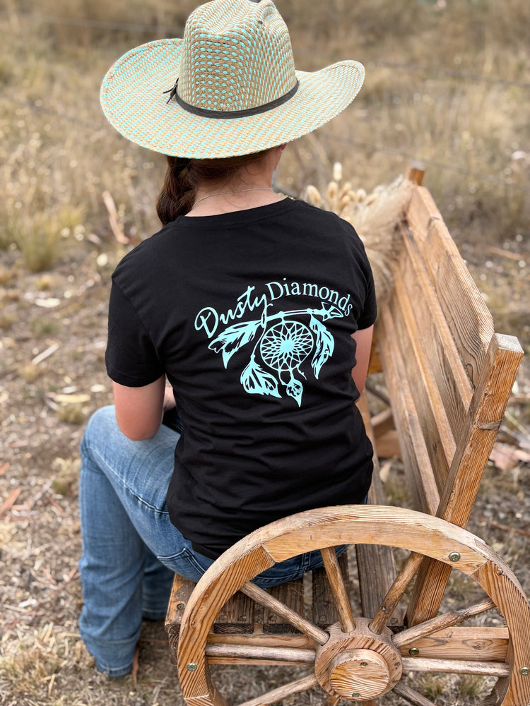 Dusty Diamonds Black Glow Logo Shirt