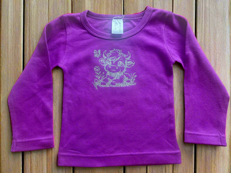 Highland Cow Organic Cotton Long Sleeve SALE