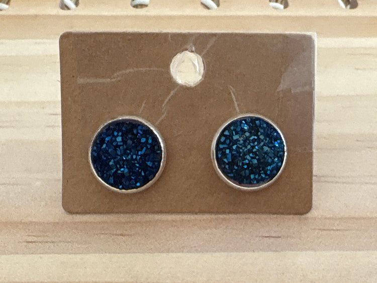 Faux Druzy Stud Earrings