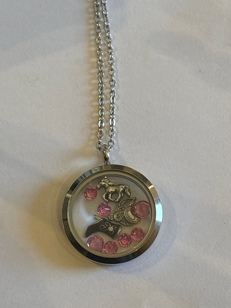 Love Western Swarovski Silver Necklace