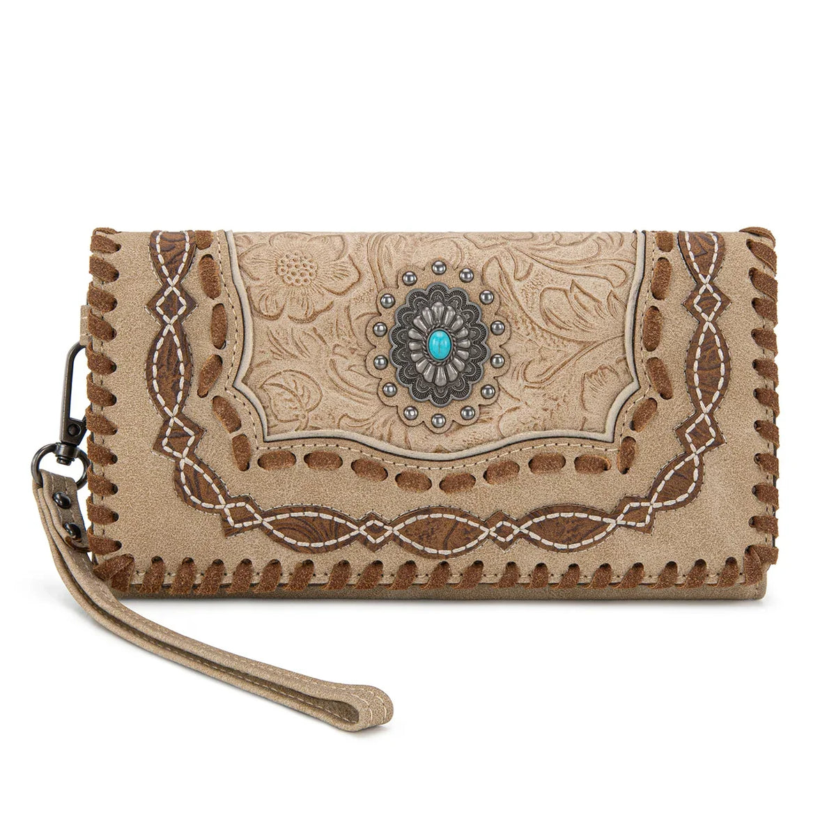 Montana West Tan Concho Collection Wallet