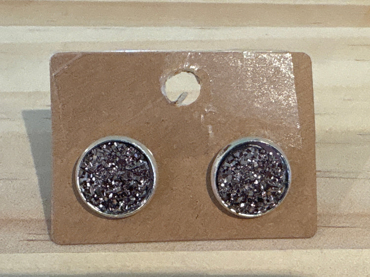 Faux Druzy Stud Earrings