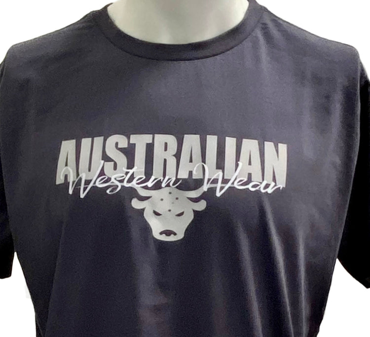 Charcoal/Grey Men's AWW Logo Short Sleeve Shirt Sz 3XL Left SALE