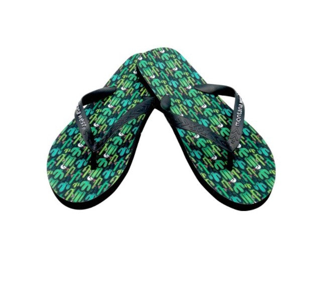 Cactus Design Ladies Large Montana West Flip Flops/Thongs SALE