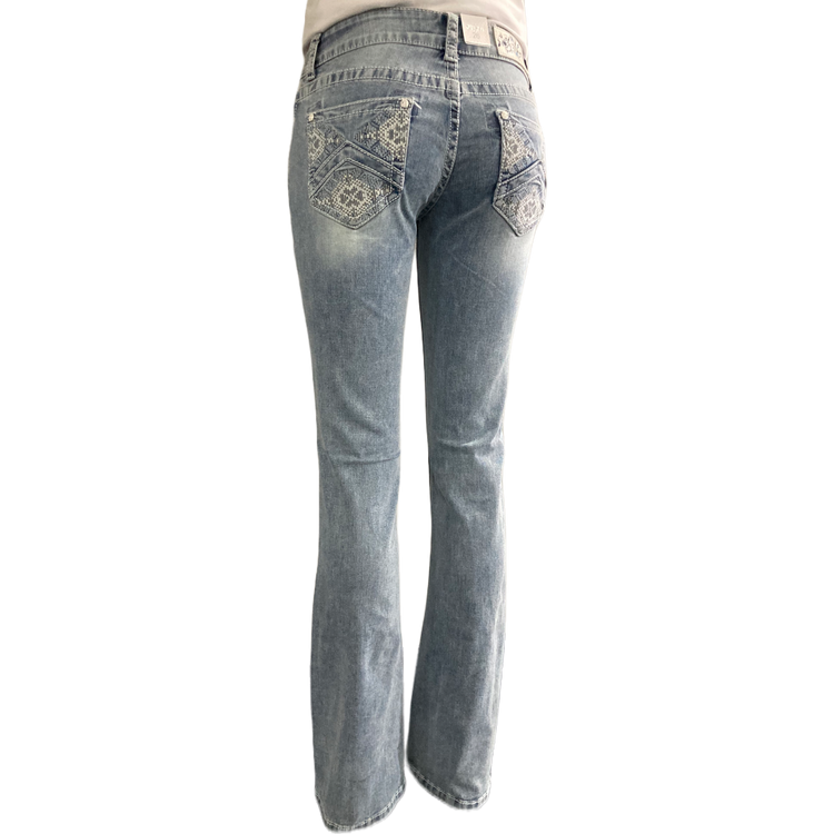 Sadie Hipster Bootcut Grace In LA Light Denim Jeans US31 Left SALE
