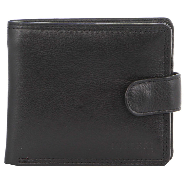 Milleni Leather Mens Zip Notes Tab RFID Protection Wallet - VARIOUS COLOURS