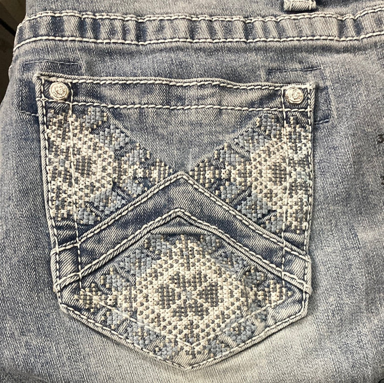 Sadie Hipster Bootcut Grace In LA Light Denim Jeans US31 Left SALE