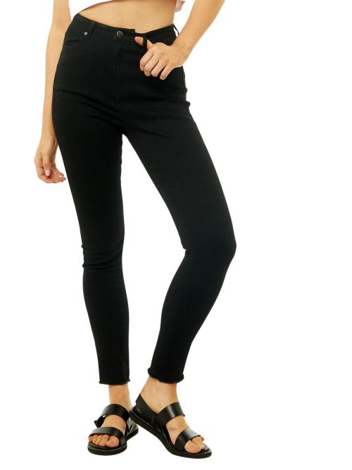Eva High Waist Black Ladies Skinny Leg Jeans AU12 & AU14 Left SALE