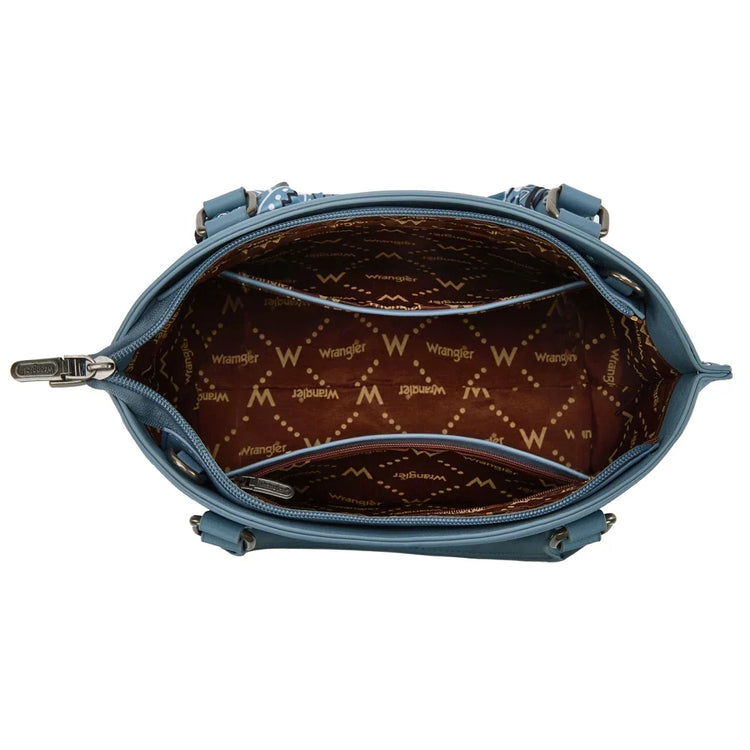 Wrangler Paisley Braided Bandana Tote Bag Jean