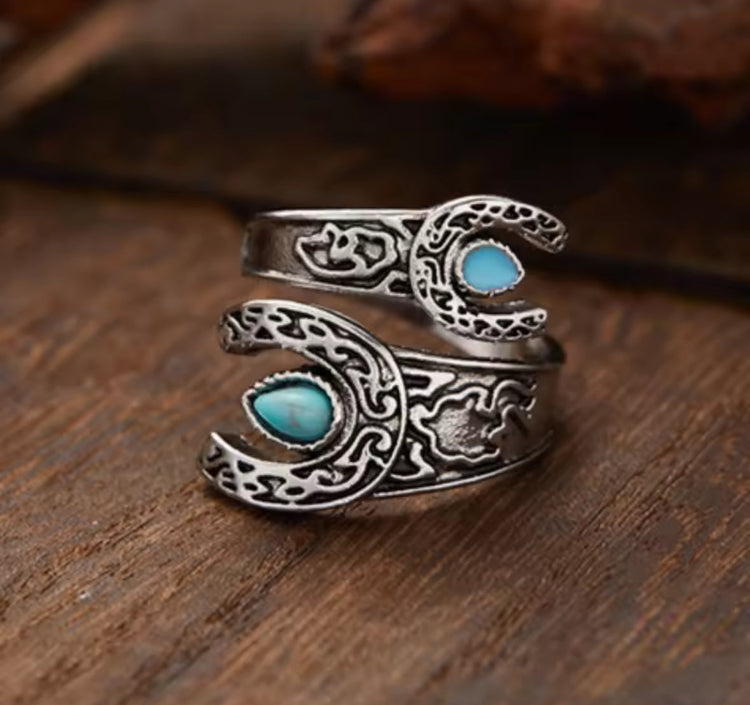 Lucky Shoe Turquoise Ring
