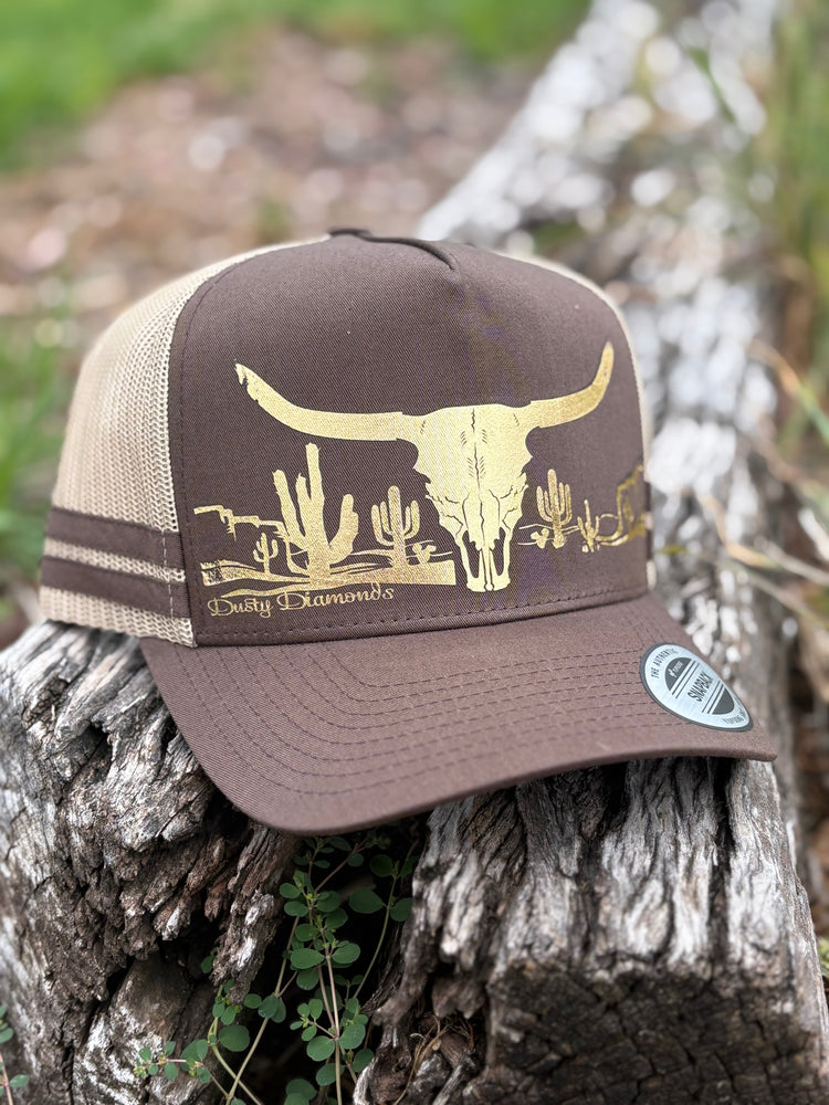 Dusty Diamonds Arizona Gold Longhorn Trucker Cap
