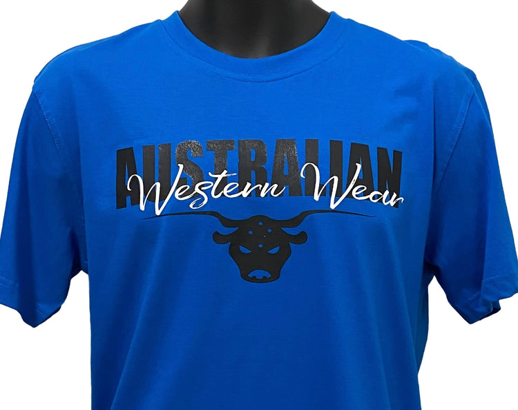 Blue Australian Western Wear Mens Shirt Sz Medium, XL, 2XL & 3XL Left SALE