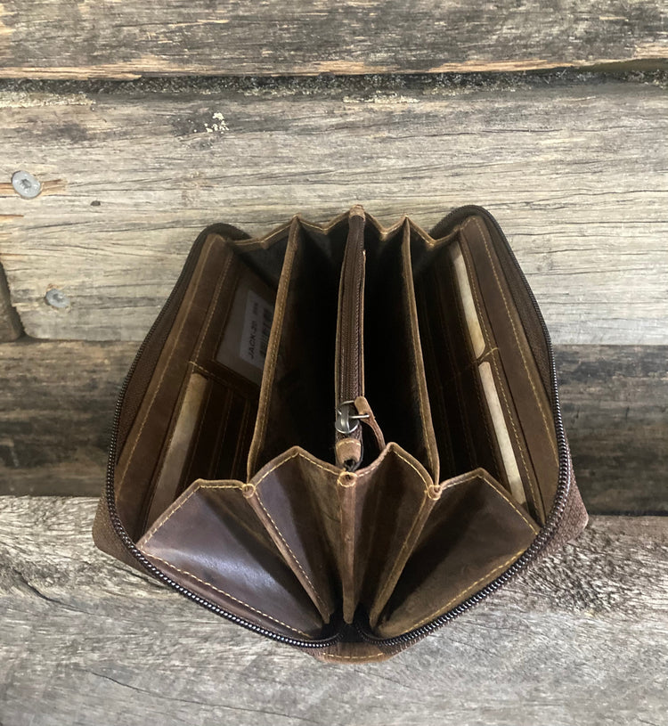 Jack's Inn 54 Longhorn Go Bad Or Go Home Leather Wallet SALE