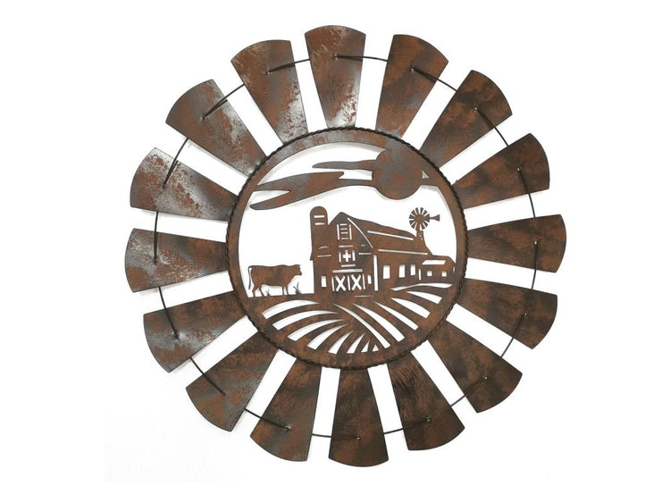 Country Scene Windmill Wall Art