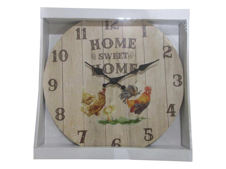 Farmyard Home Sweet Home Clock