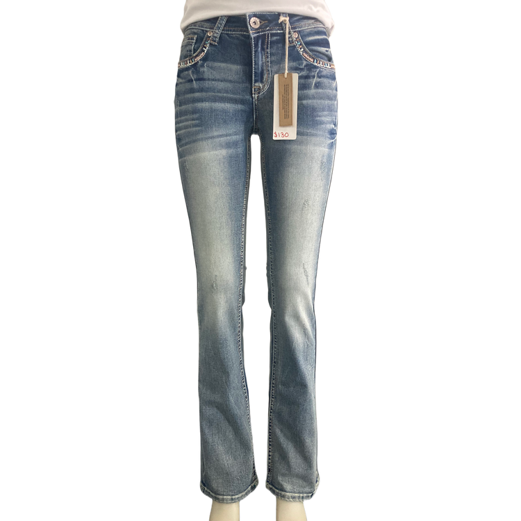 Horse Shoe Dreamcatcher Charme Midrise Easyfit Bootcut Jeans US32 SALE