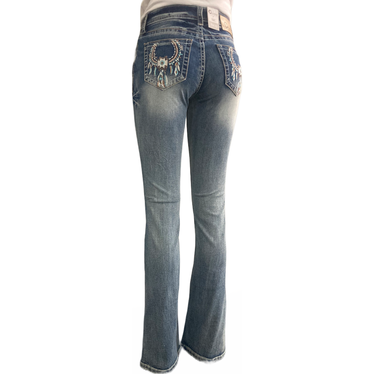 Horse Shoe Dreamcatcher Charme Midrise Easyfit Bootcut Jeans US32 SALE