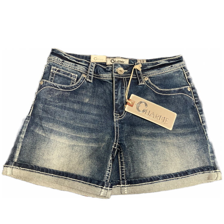 Felicity Mid-Rise Charme Denim Shorts AU8 Left SALE
