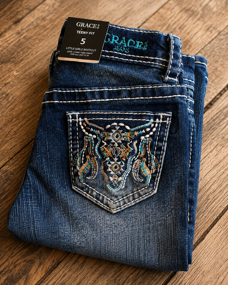 Western Dreams Little Girls Grace In LA Bootcut Tinnies Jeans