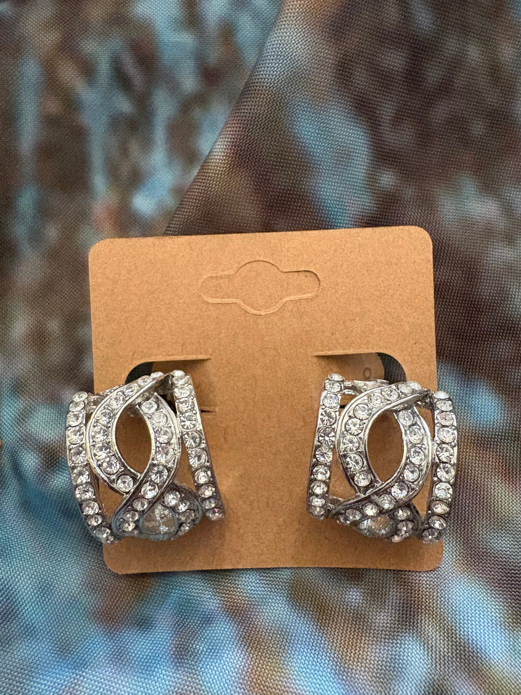 Crystal Clip On Earrings
