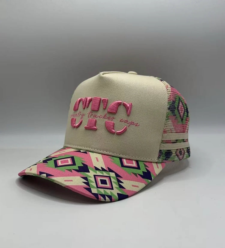 CTC MULTI AZTEC PONYTAIL TRUCKER CAP