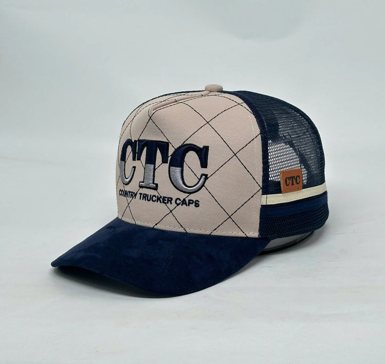 CTC NAVY SUEDE TRUCKER CAP