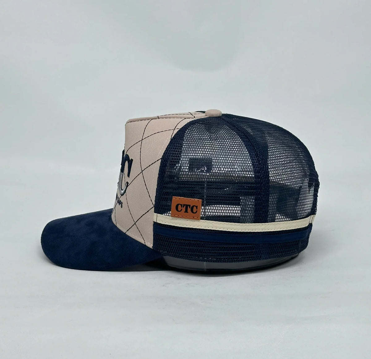 CTC NAVY SUEDE TRUCKER CAP
