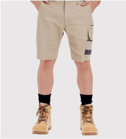 Mens Khaki Tradie Flex Cargo Shorts Sz30 Left CLEARANCE SALE