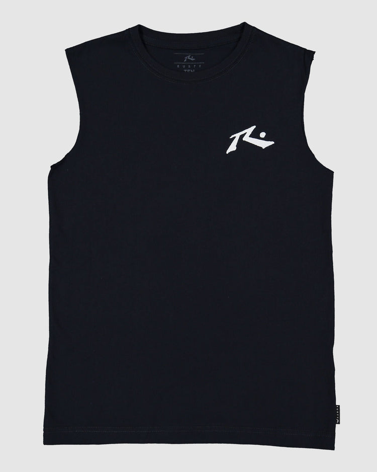 Teen Boys Rusty Navy Competition Muscle Tank Sz10 Left SALE