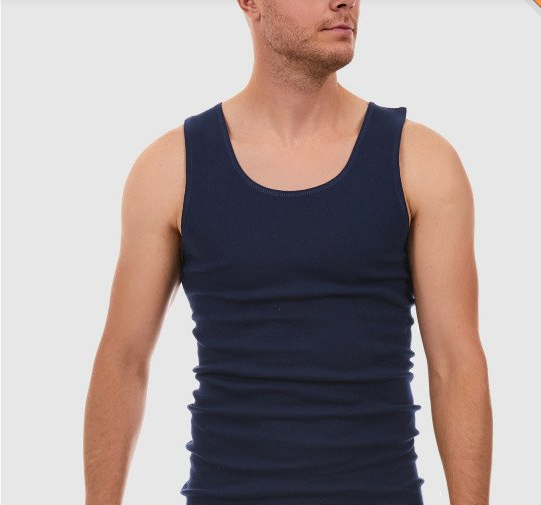Tradie Big Fella Mens Navy Singlet SALE