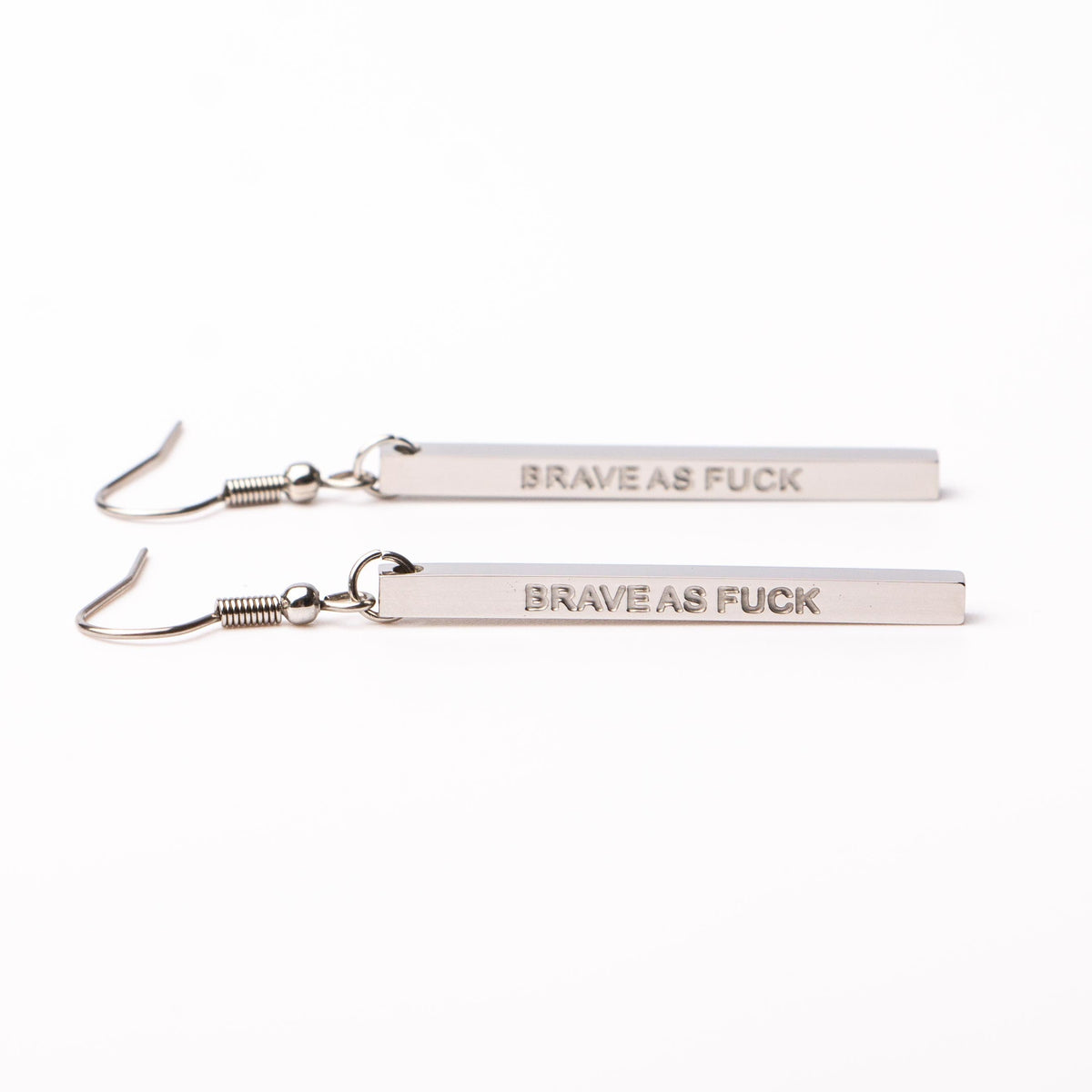 BRAVE AS F@#K - Bar Earrings ON SALE