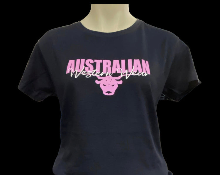 Navy/Pink Toddler Girls AWW Logo Shirt Sz2 & 4 Left SALE