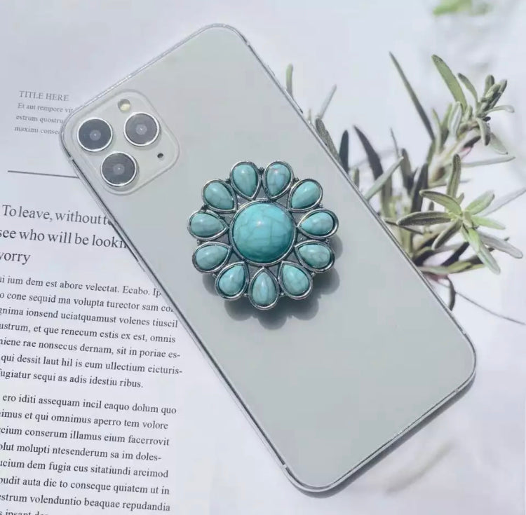 Turquoise Stone Concho Phone Pop Socket -VARIOUS DESIGNS SALE