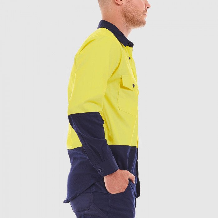 Tradie Mens Hi Vis Long Sleeve Shirt Sz Small & Medium Left SALE