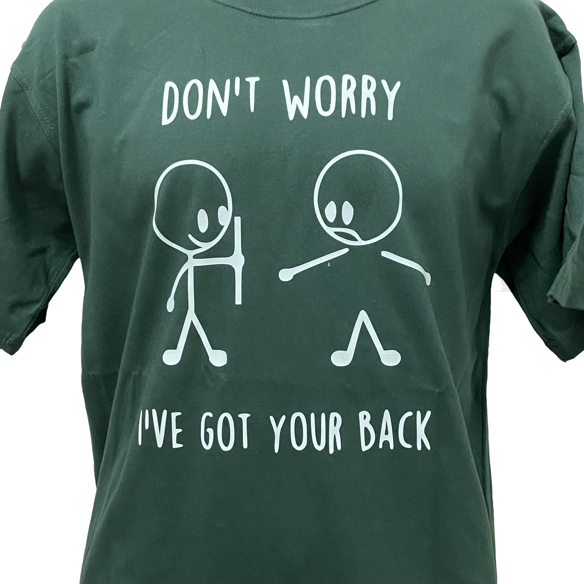 Mens Green Don't Worry I've Got Your Back Short Sleeve Shirt SALE - 3XL Left