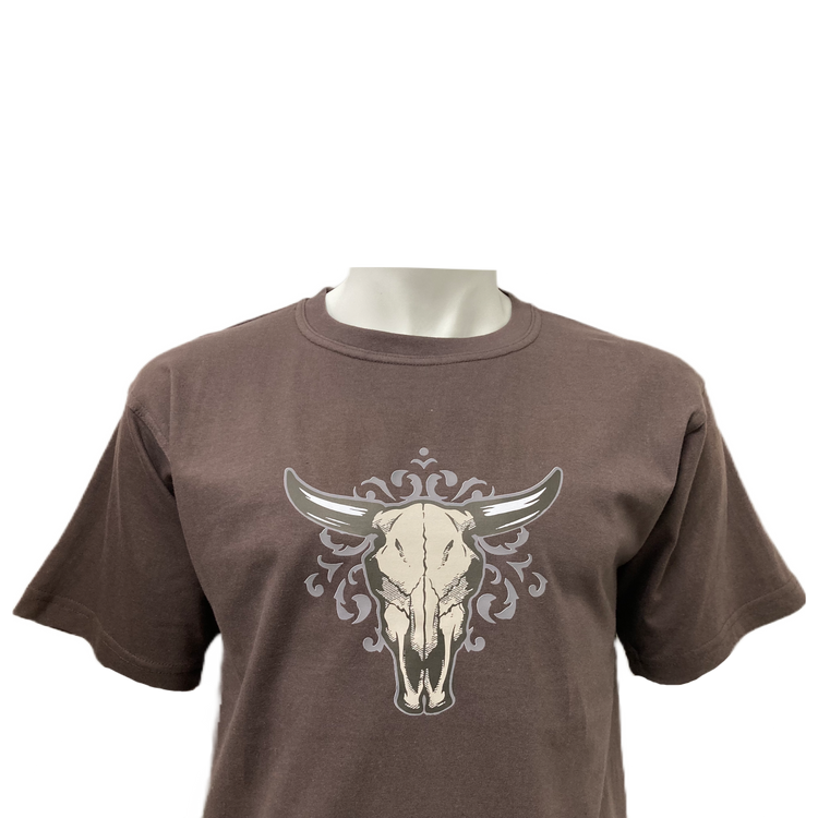 Flourish Bull Men's Brown AWW SS Graphic Shirt SALE