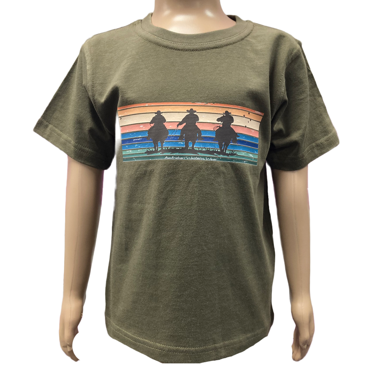 Ride Em Cowboy Toddler Boy's Olive AWW Shirt Sz00, 0 & 6 Left SALE
