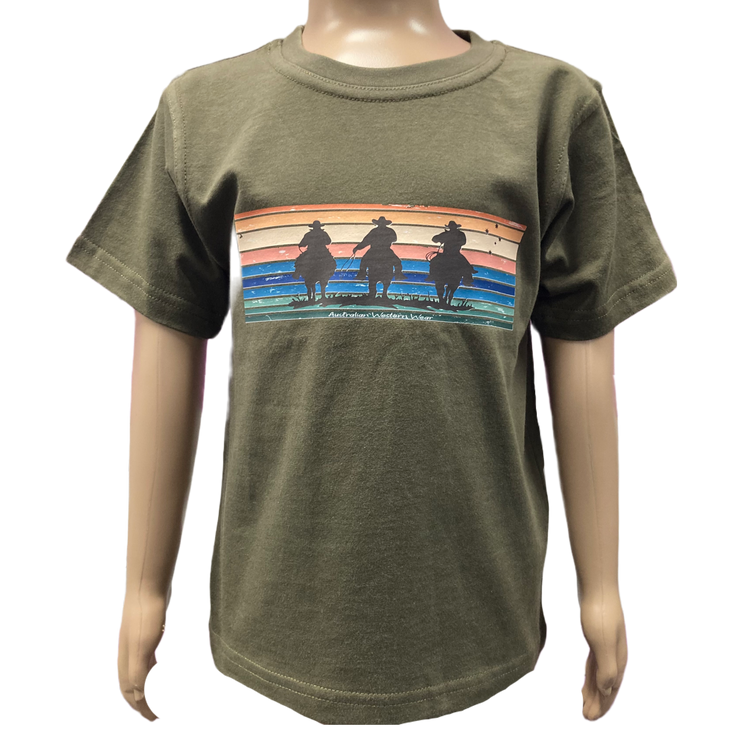 Ride Em Cowboy Toddler Boy's Olive AWW Shirt Sz00, 0 & 6 Left SALE
