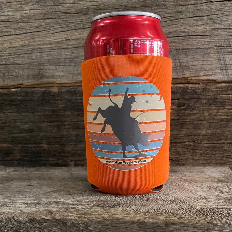 Bucking Bull Orange AWW Graphic Stubby Cooler NEW