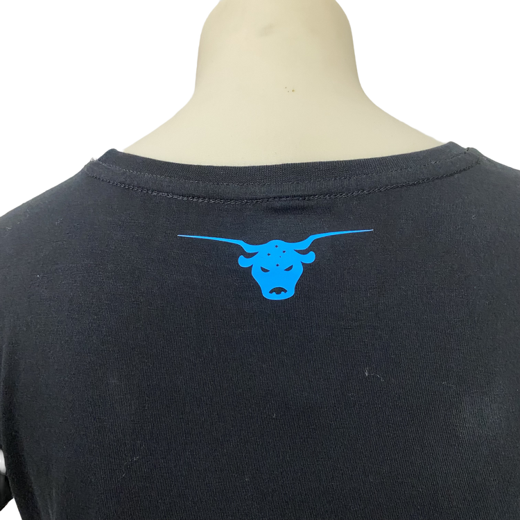 Black/Blue Ladies AWW Logo Short Sleeve Shirt AU8-14 Left SALE
