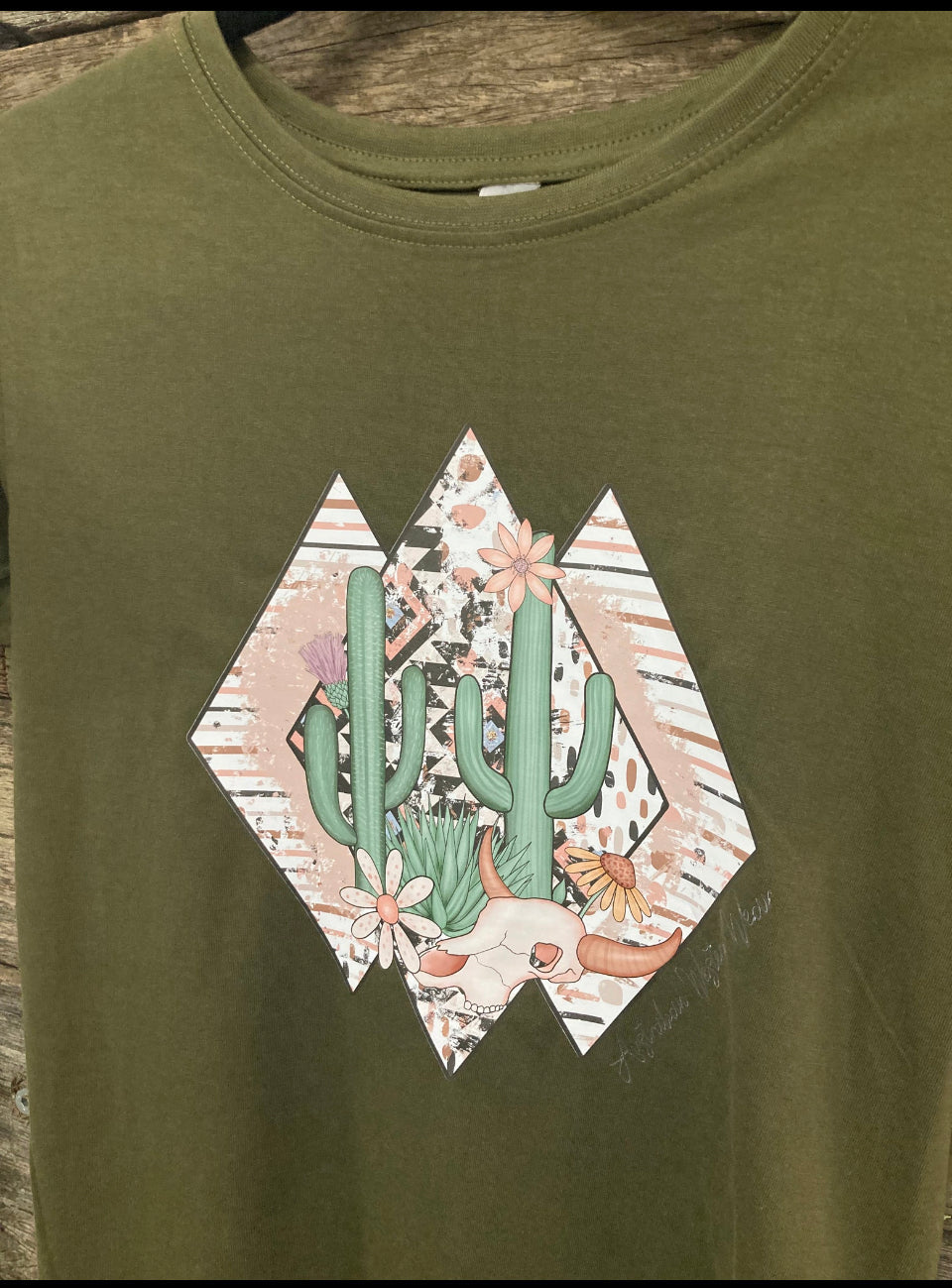 Desert Days Ladies Olive AWW Shirt AU6 AU8 AU14 SALE